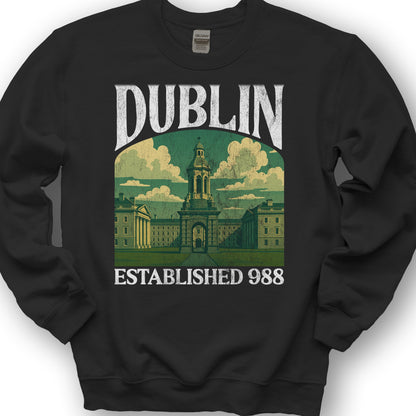 Dublin Ireland "Big and Bold" Sweatshirt - Black