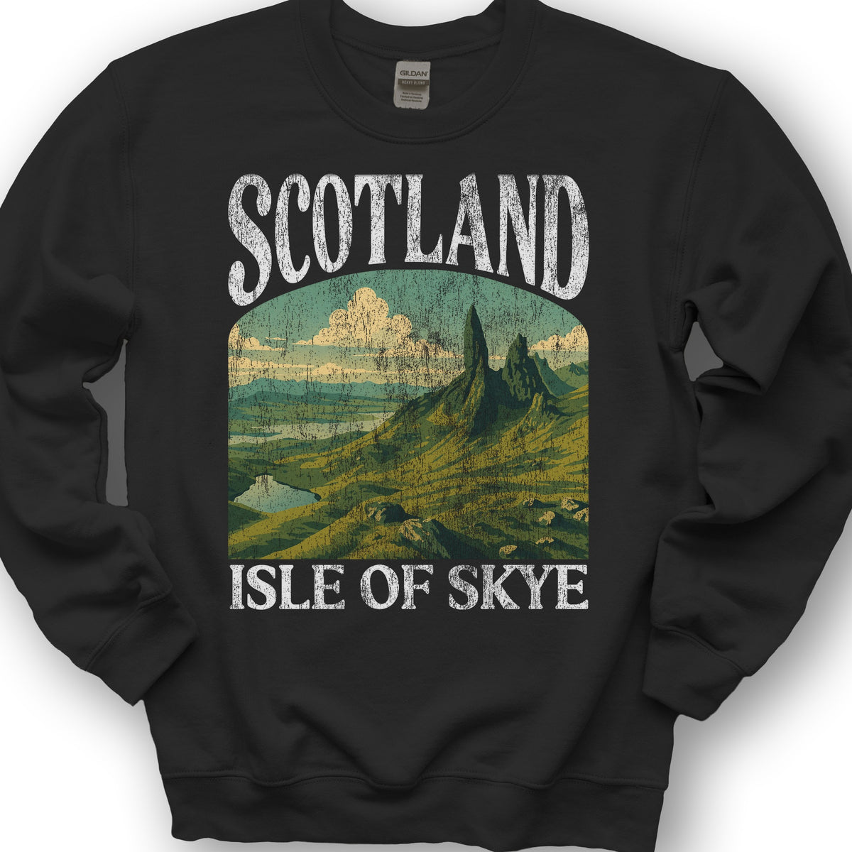 Scotland Isle of Skye "Big & Bold" Sweatshirt - Black