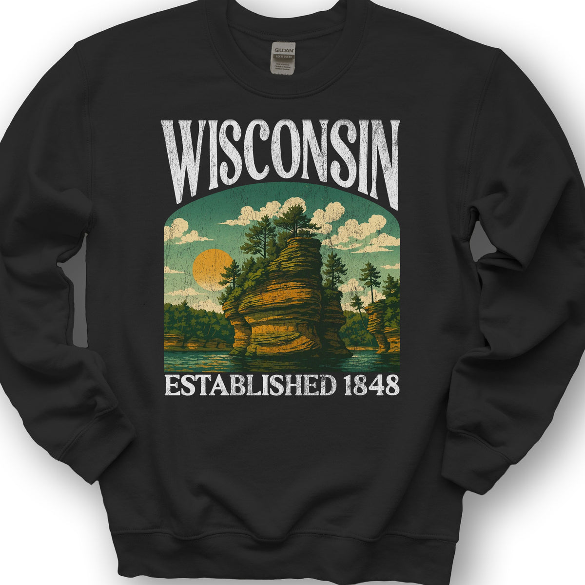 Wisconsin "Big & Bold" Sweatshirt - Black