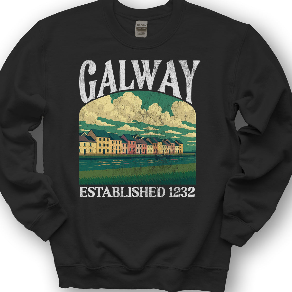 Galway Ireland "Big and Bold" Sweatshirt - Black