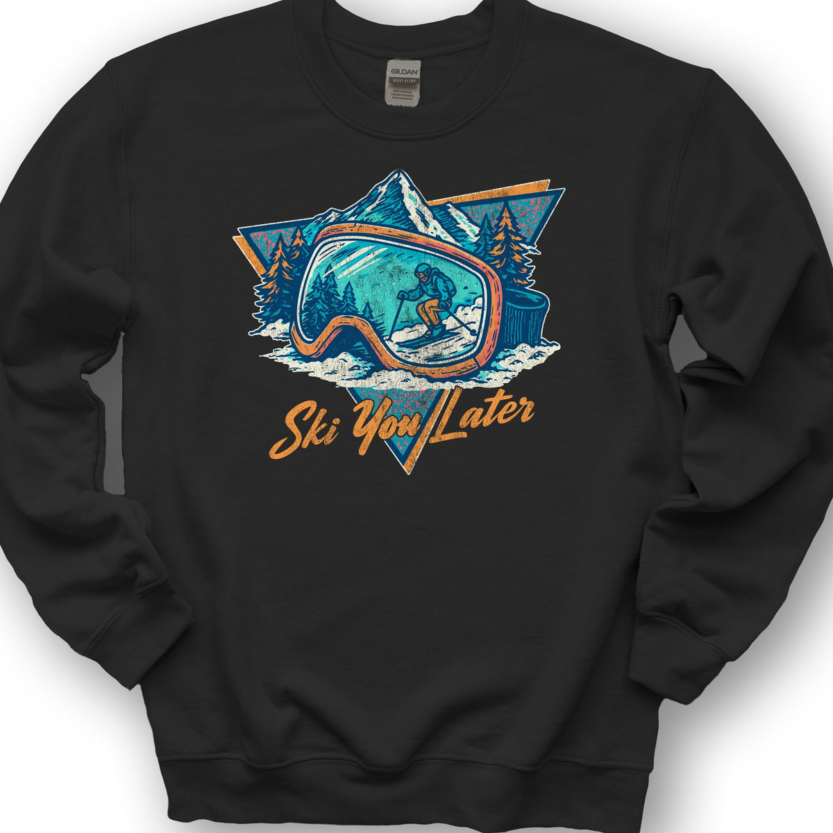 Ski You Later Retro 1980's Sweatshirt - Black
