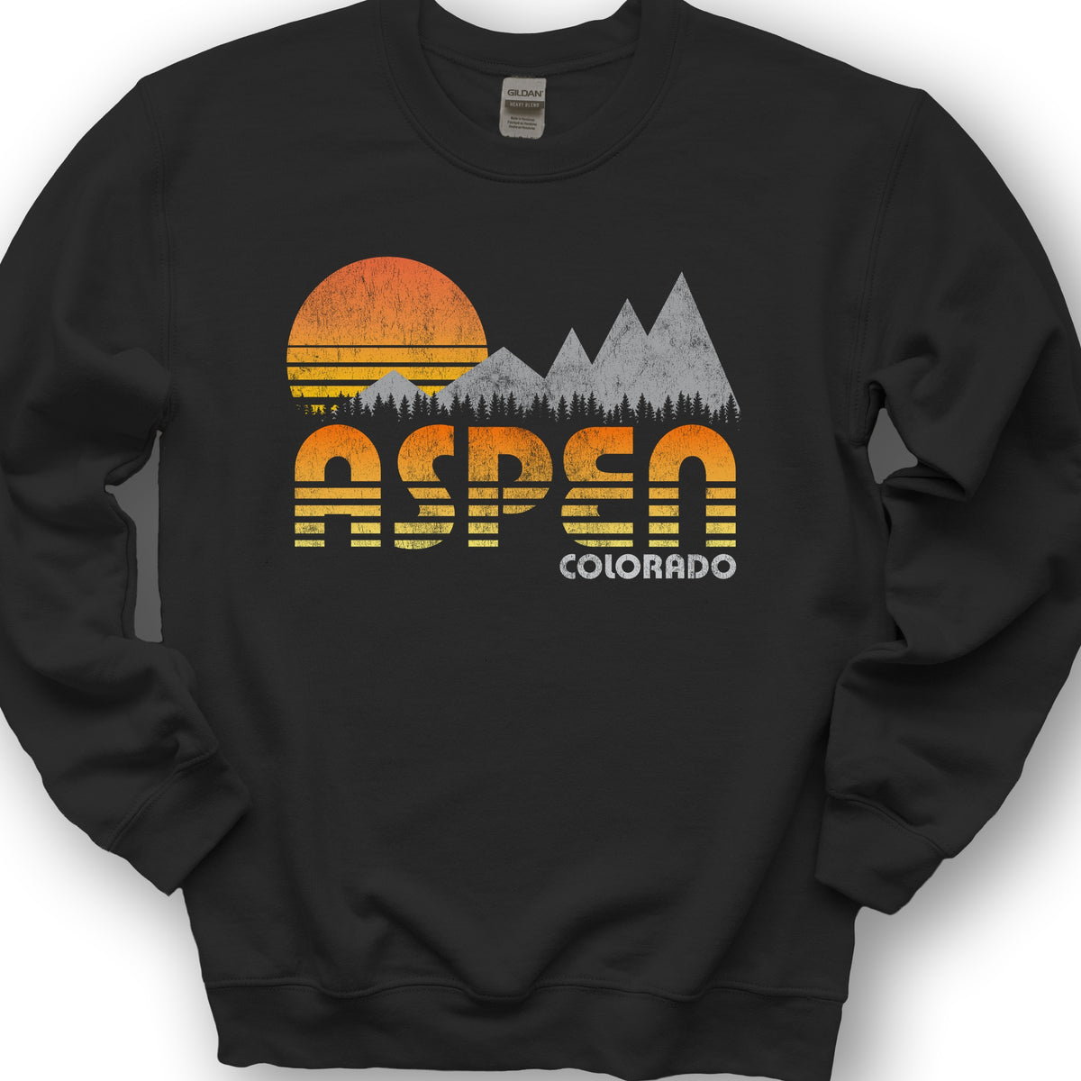 Aspen "80's Retro" Sweatshirt - Black
