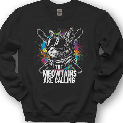 The Meowtains are Calling Sweatshirt - Black