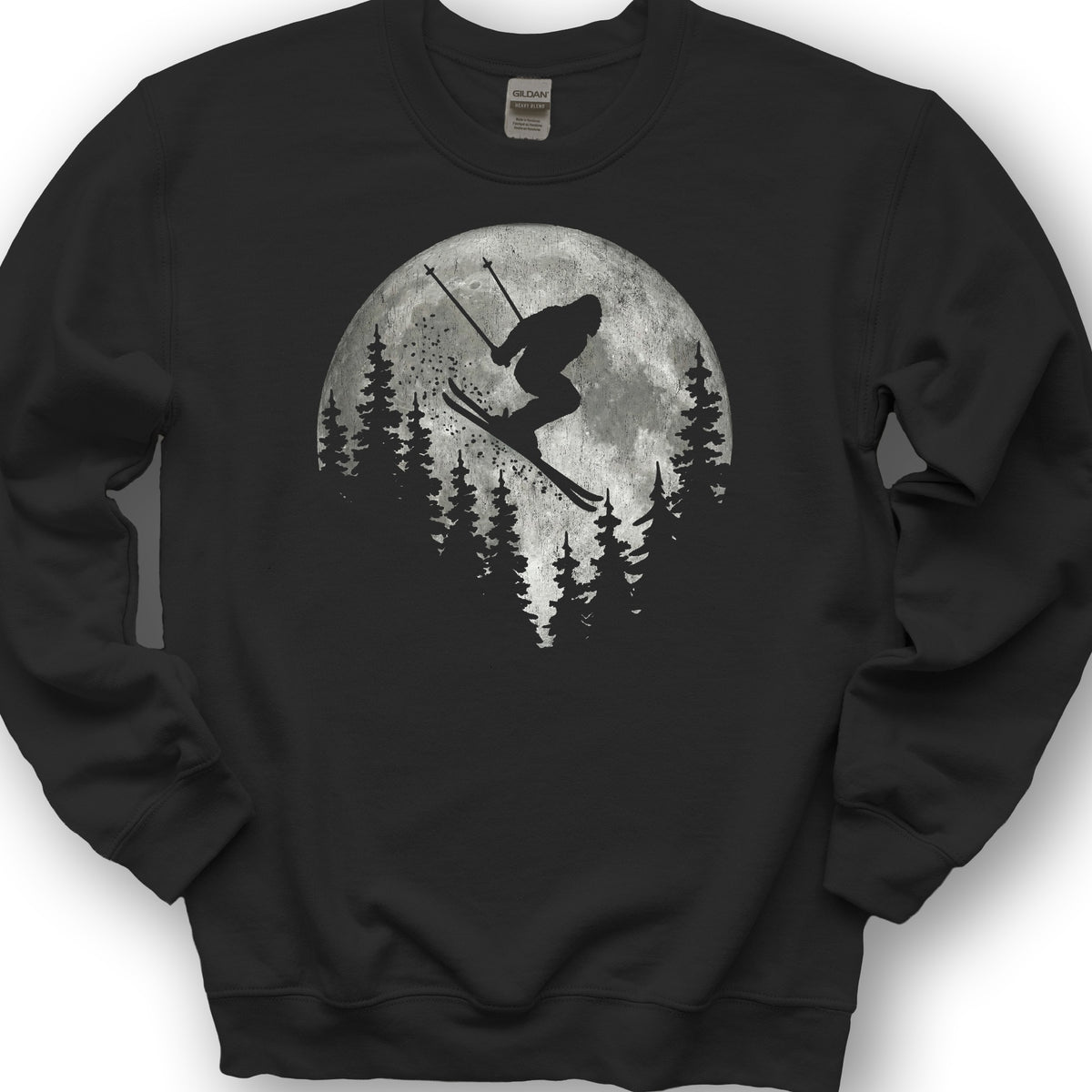 Bigfoot Ski Moon Sweatshirt - Black