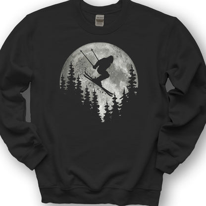 Bigfoot Ski Moon Sweatshirt - Black