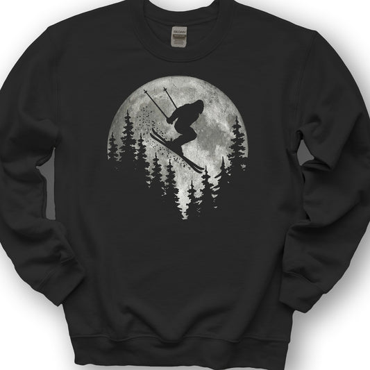 Bigfoot Ski Moon Sweatshirt - Black