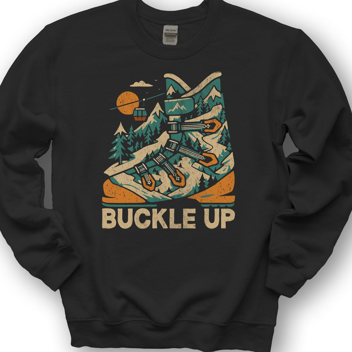 Buckle Up Ski Boot Sweatshirt - Black
