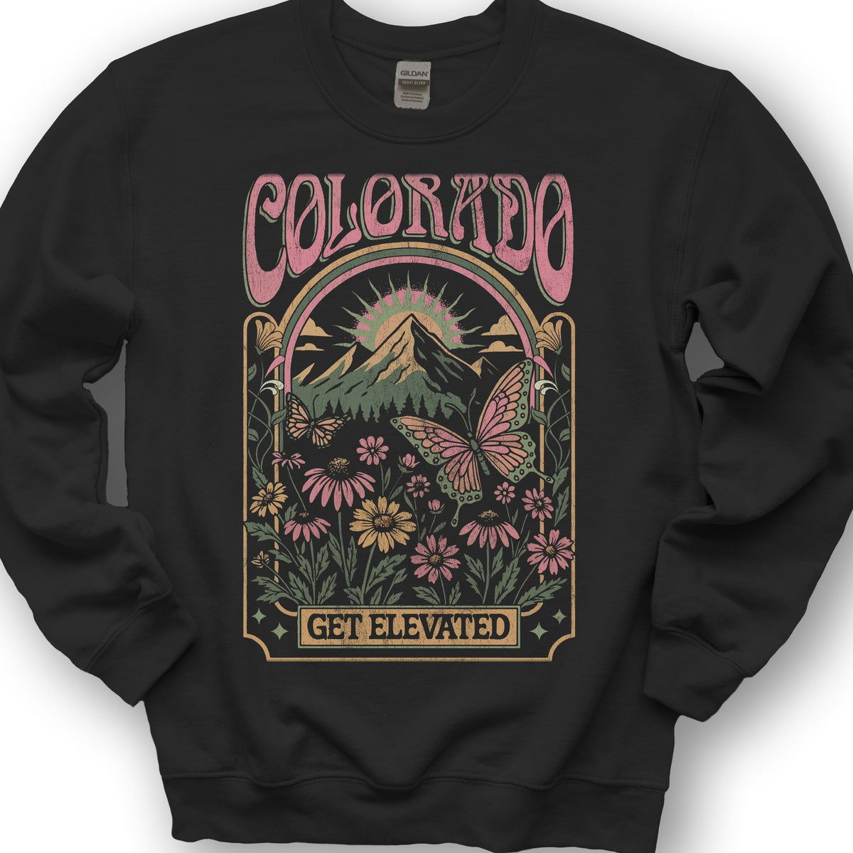 Colorado Get Elevated Butterfly Sweatshirt - Black