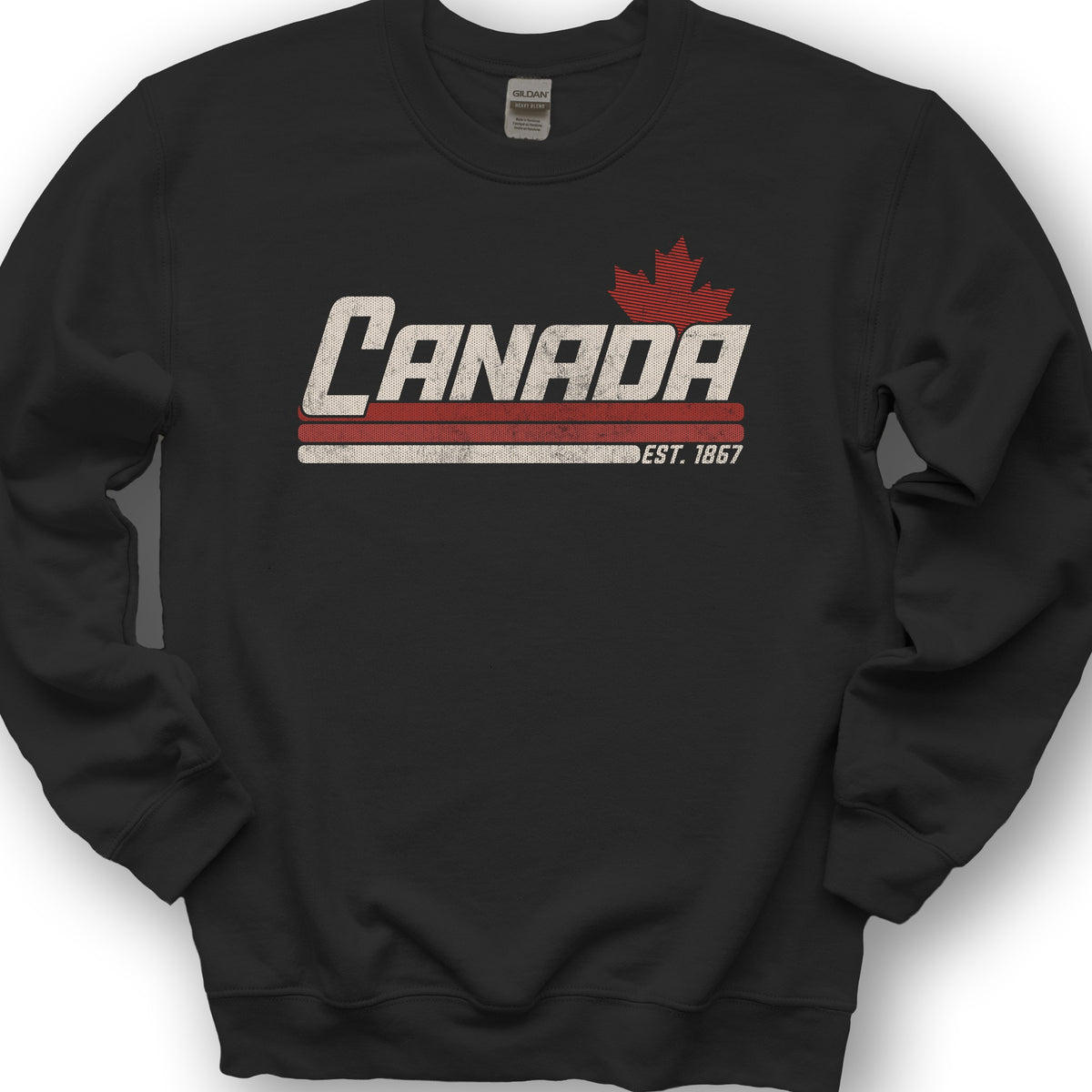 Canada Retro Stripe Sweatshirt - Black