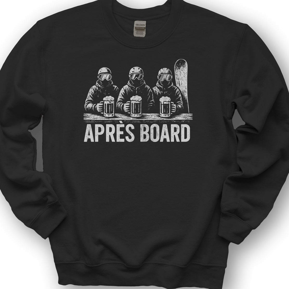 "Apres Board" Snowboard Sweatshirt - Black