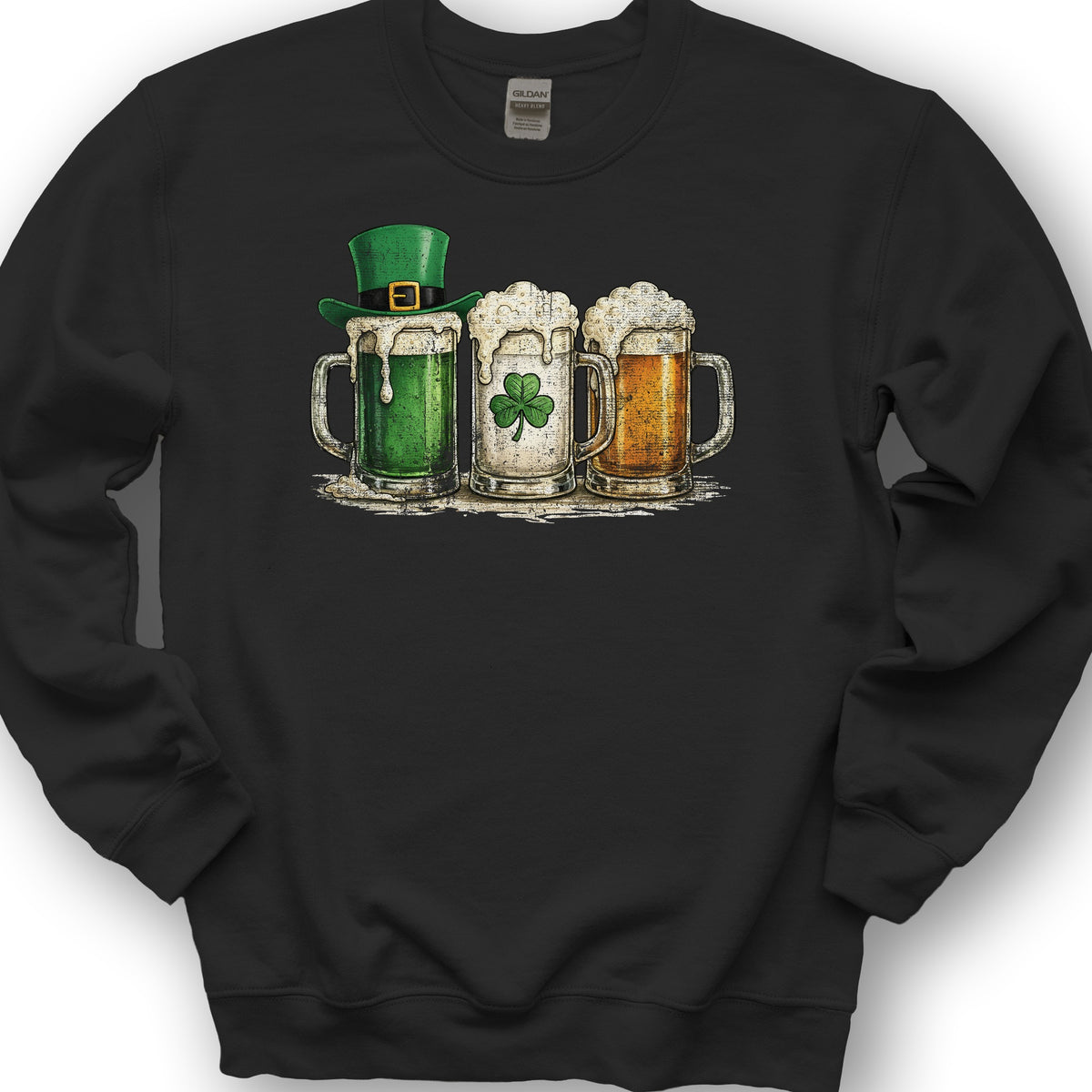Irish Flag Mugs Sweatshirt - Black