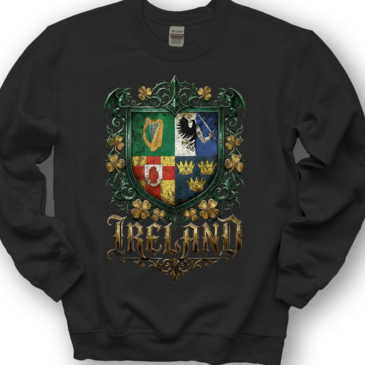 Irish Gothic Arms Sweatshirt - Black