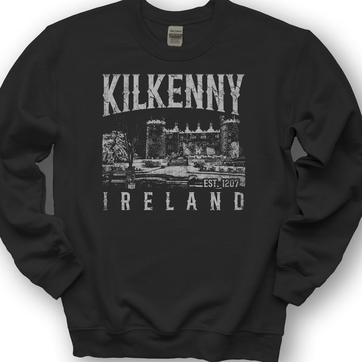 Kilkenny Ireland Vintage Print Sweatshirt - Black