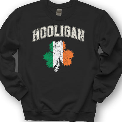 Hooligan Shamrock Sweatshirt - Black