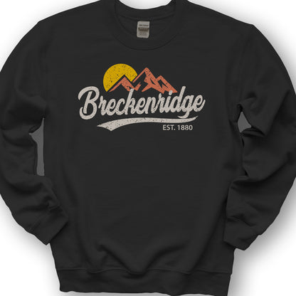 Breckenridge Vintage Script Sweatshirt - Black