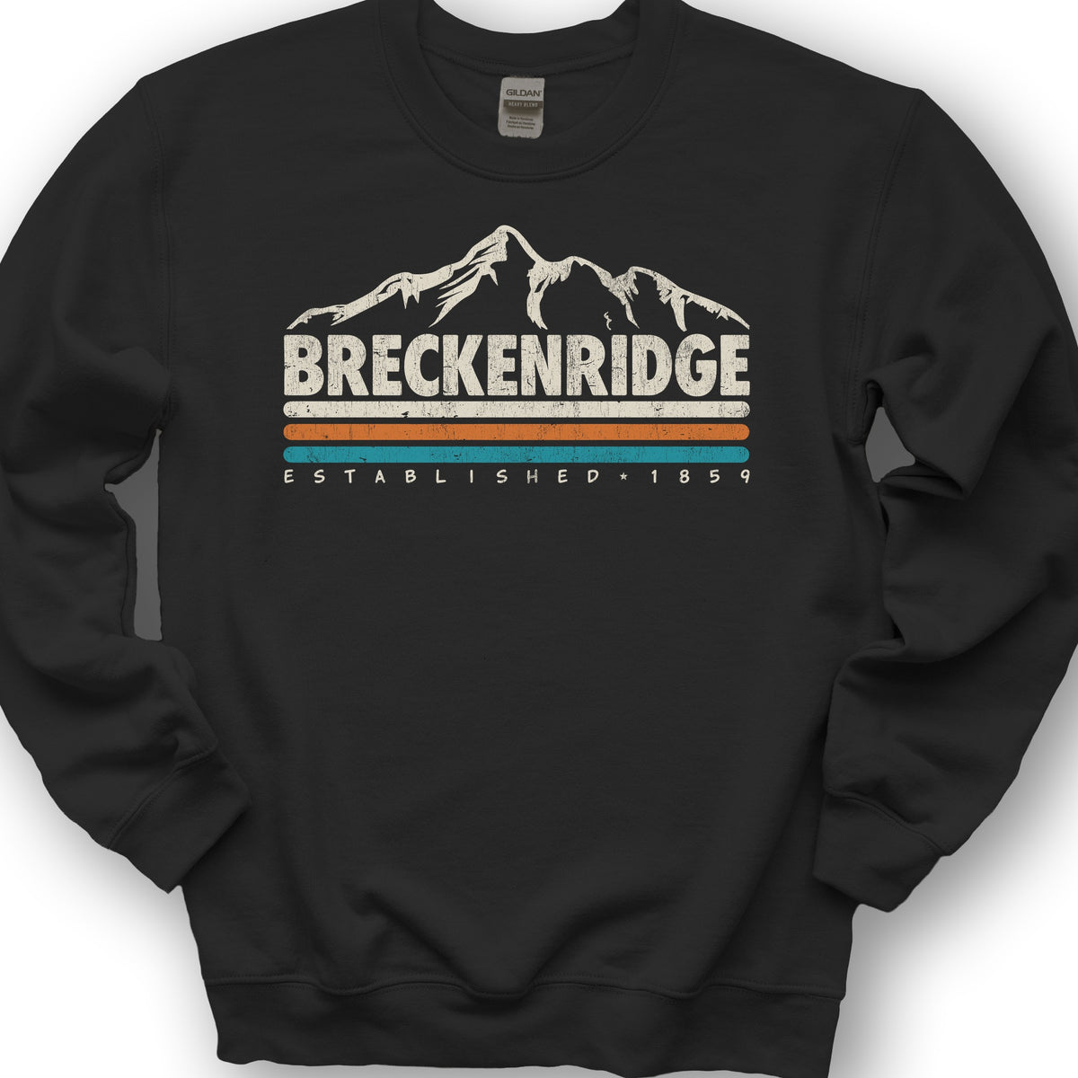 Breckenridge Retro Stripe Sweatshirt - Black
