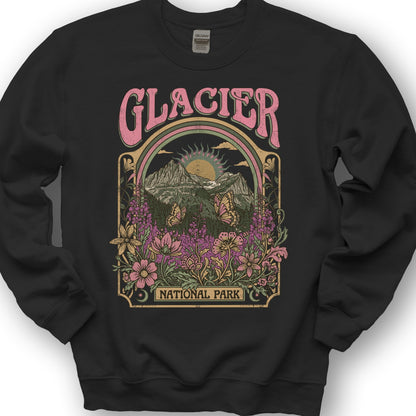 Glacier Butterfly Sweatshirt - Black
