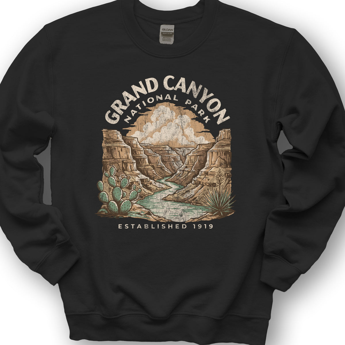 Grand Canyon Colorado River Sweatshirt - Black