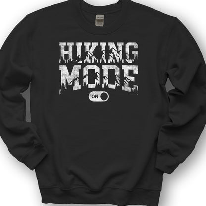 Hiking Mode On Sweatshirt - Black