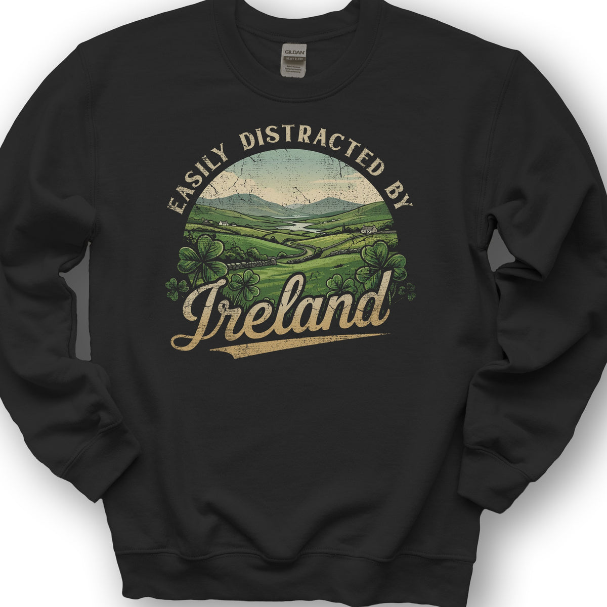 Distracted By Ireland Sweatshirt - Black