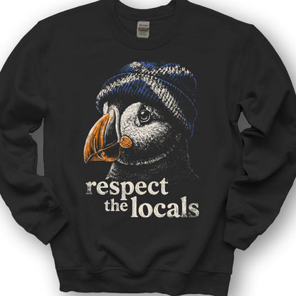 Puffin Scotland Beanie Sweatshirt - Black