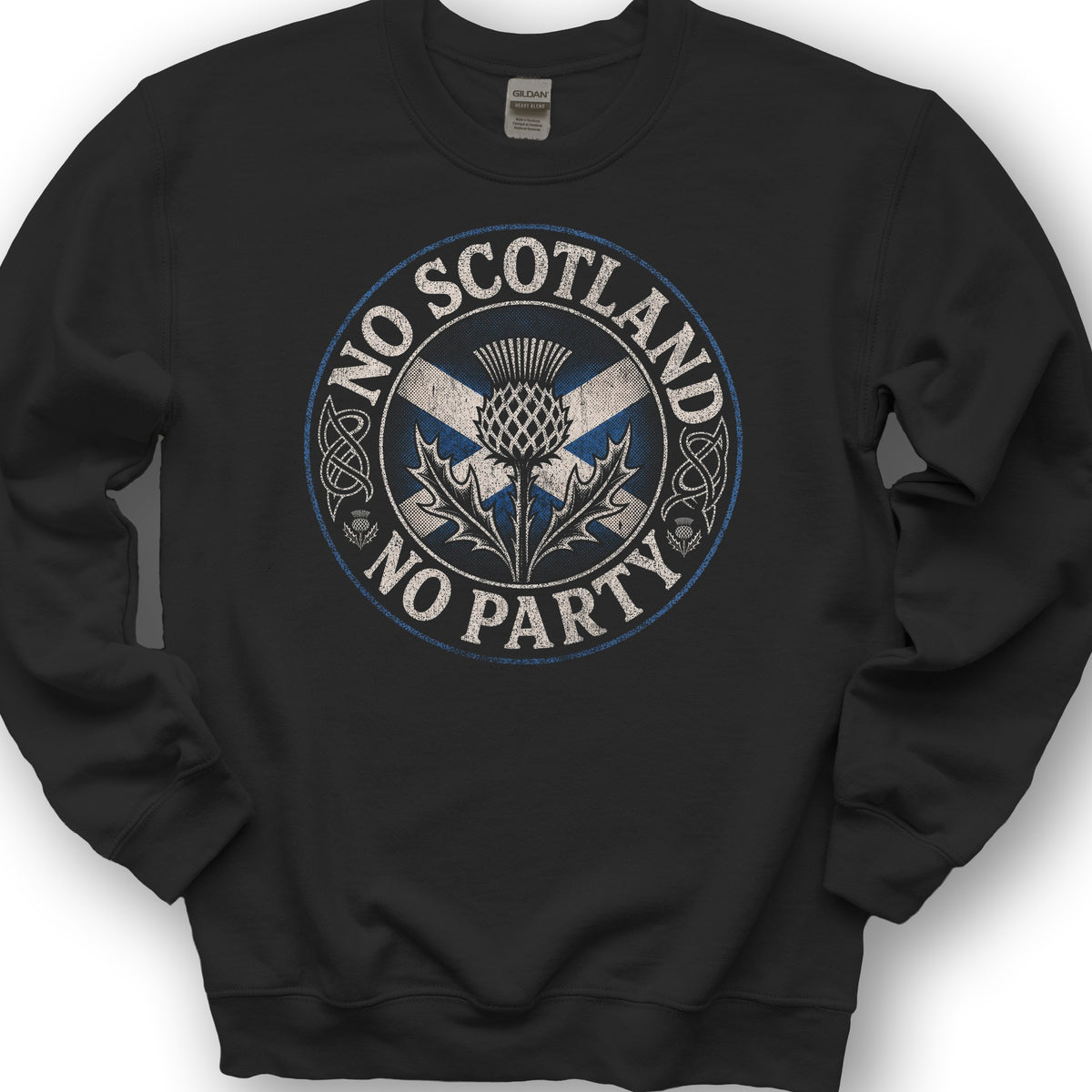 Scotland No Party Badge Sweatshirt - Black