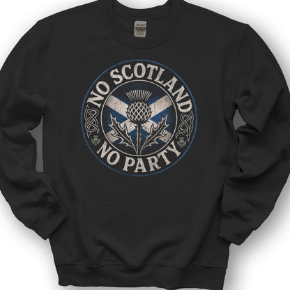 Scotland No Party Badge Sweatshirt - Black