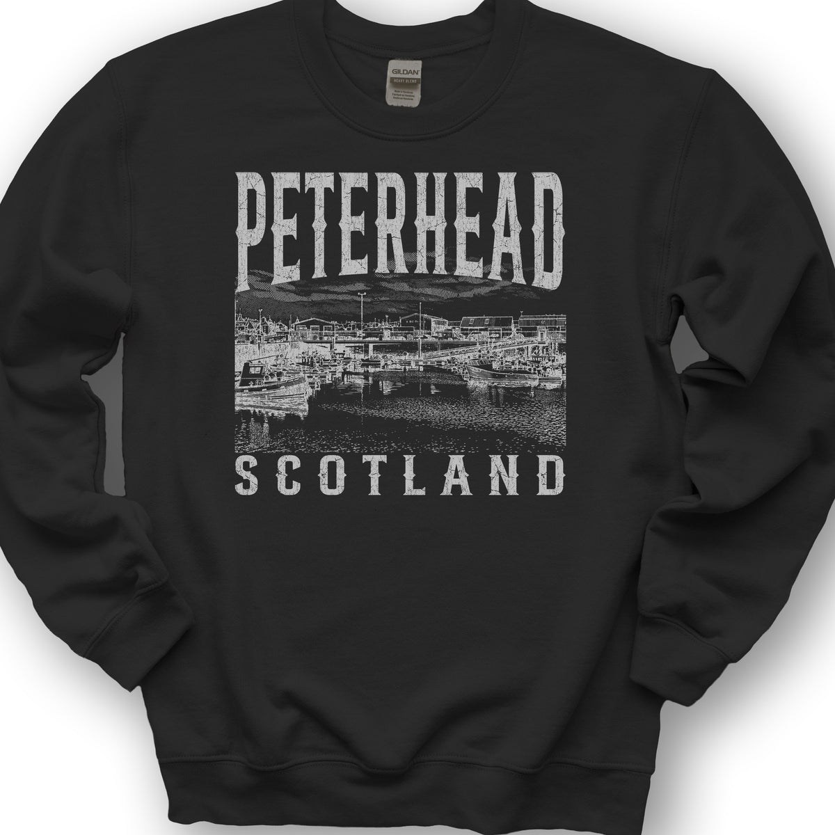 Peterhead Scotland Sketch Sweatshirt - Black