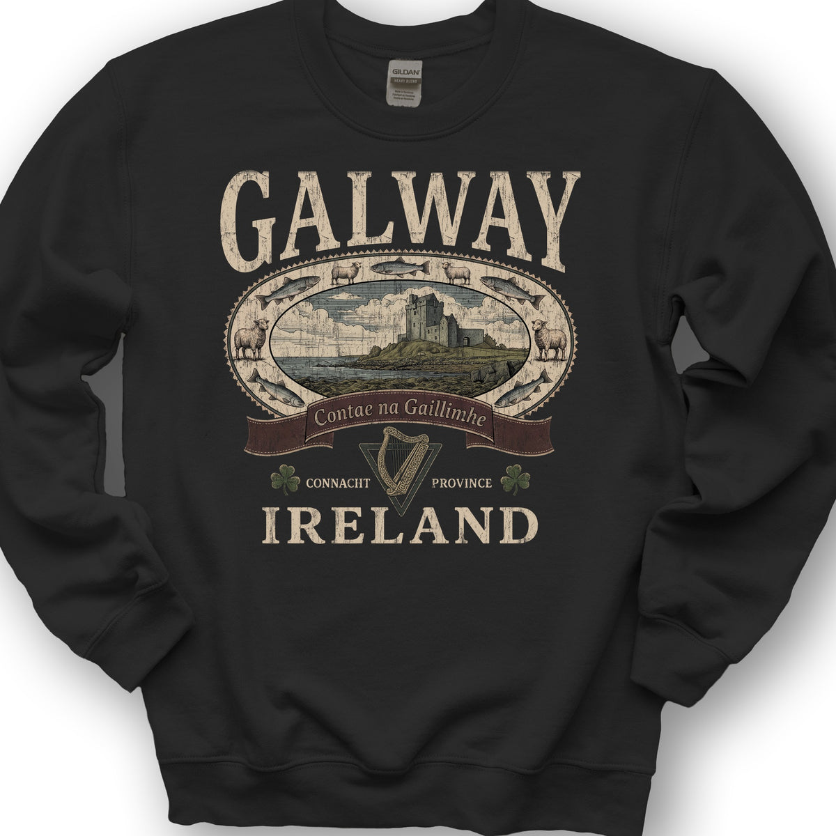 County Galway Heritage Sweatshirt - Black