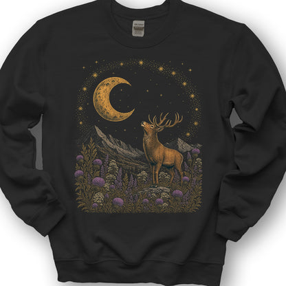 Midnight Stag Sweatshirt - Black
