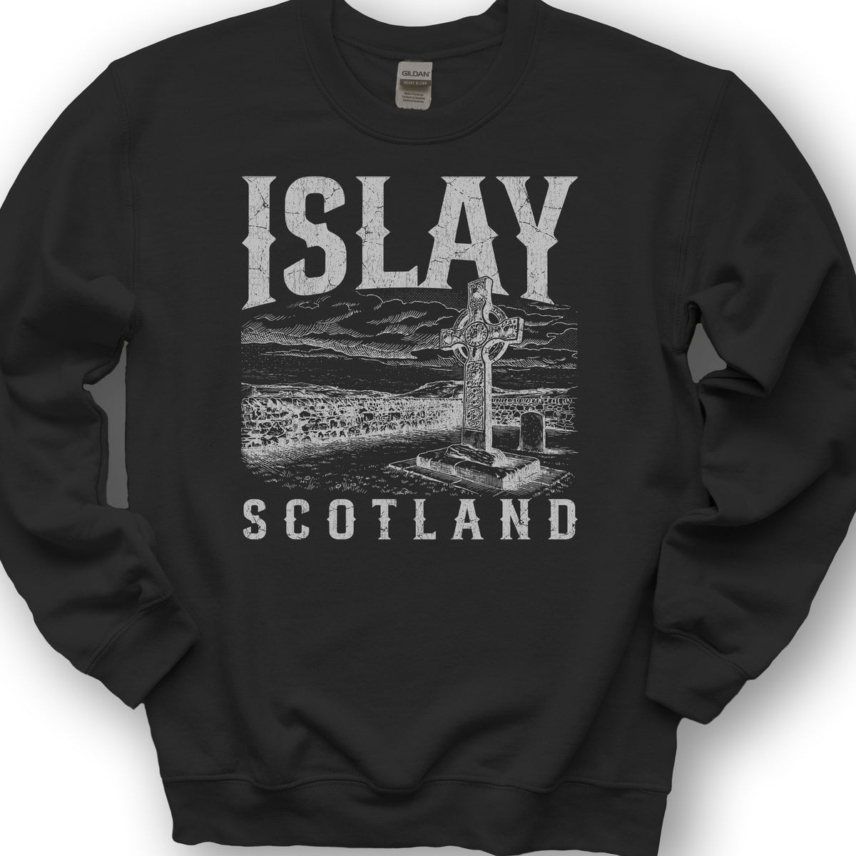 Isle of Islay Scotland Sweatshirt - Black
