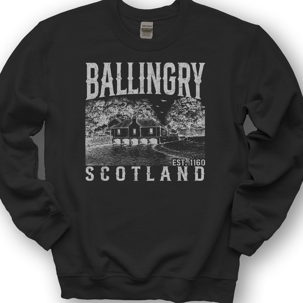 Ballingry Scotland Sketch Sweatshirt - Black