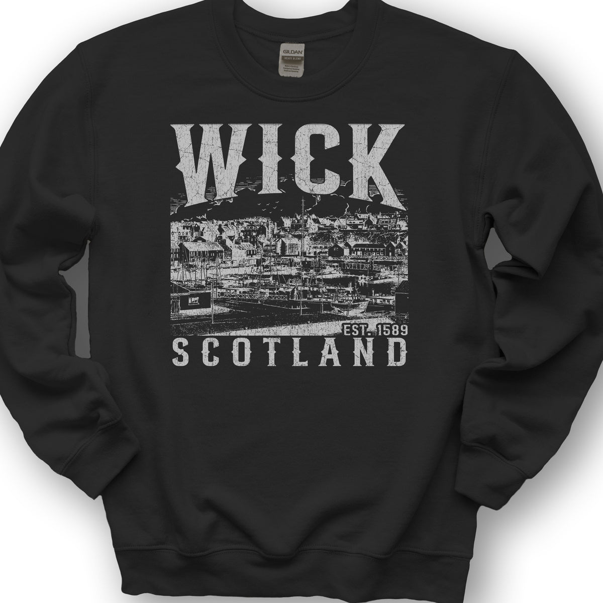 Wick Scotland Sketch Sweatshirt - Black
