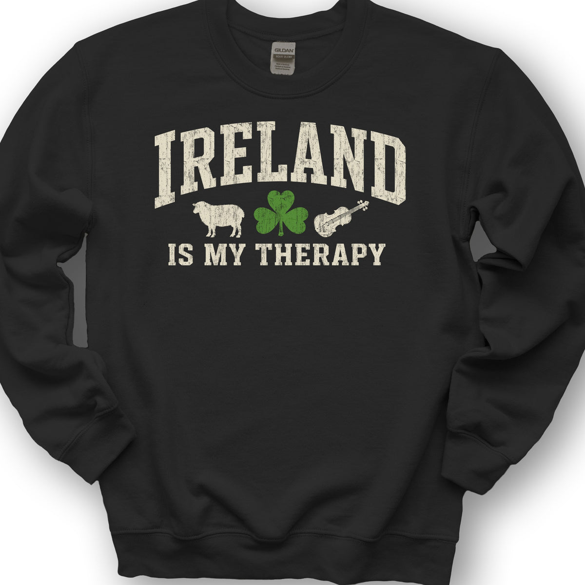 Ireland Is My Therapy Sweatshirt - Black
