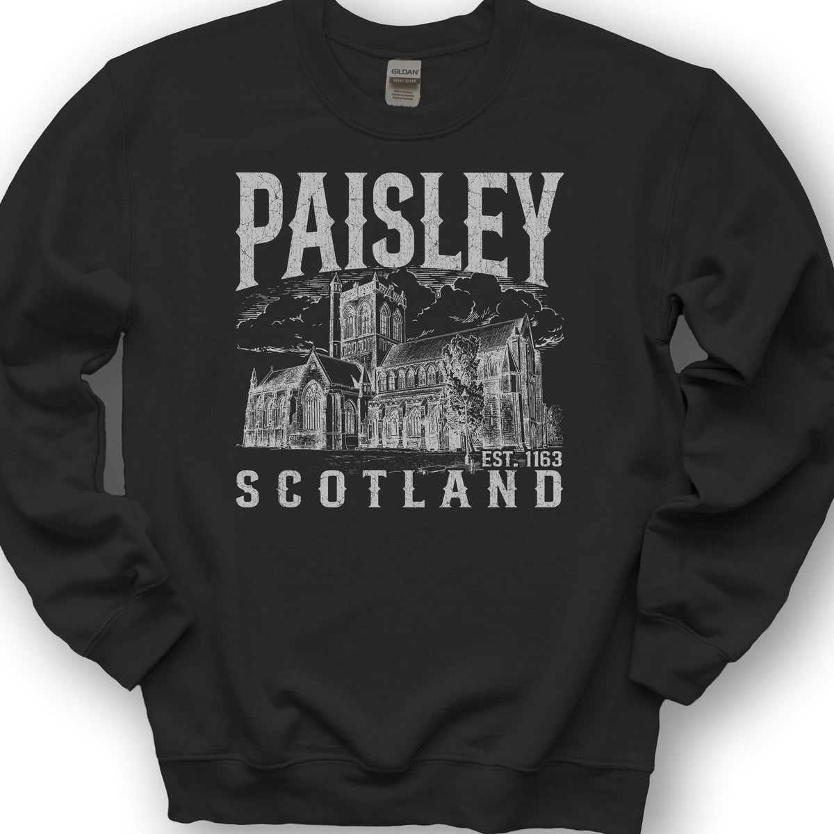 Paisley Scotland Sketch Sweatshirt - Black