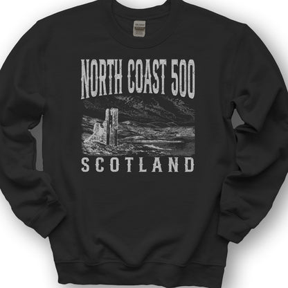 Castleisland Scotland Sketch Sweatshirt - Black