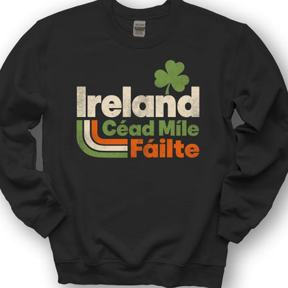 Ireland 70's Throwback Sweatshirt - Black