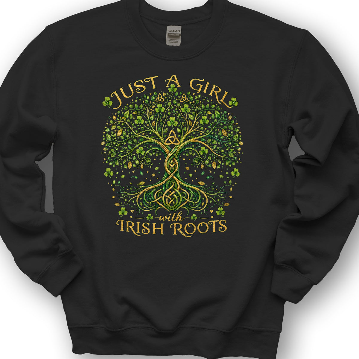 Irish Roots Girl Sweatshirt - Black