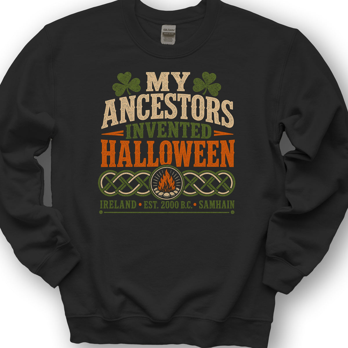 Irish Ancestors Halloween Sweatshirt - Black