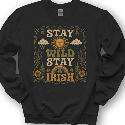 Stay Wild Stay Irish Sweatshirt - Black