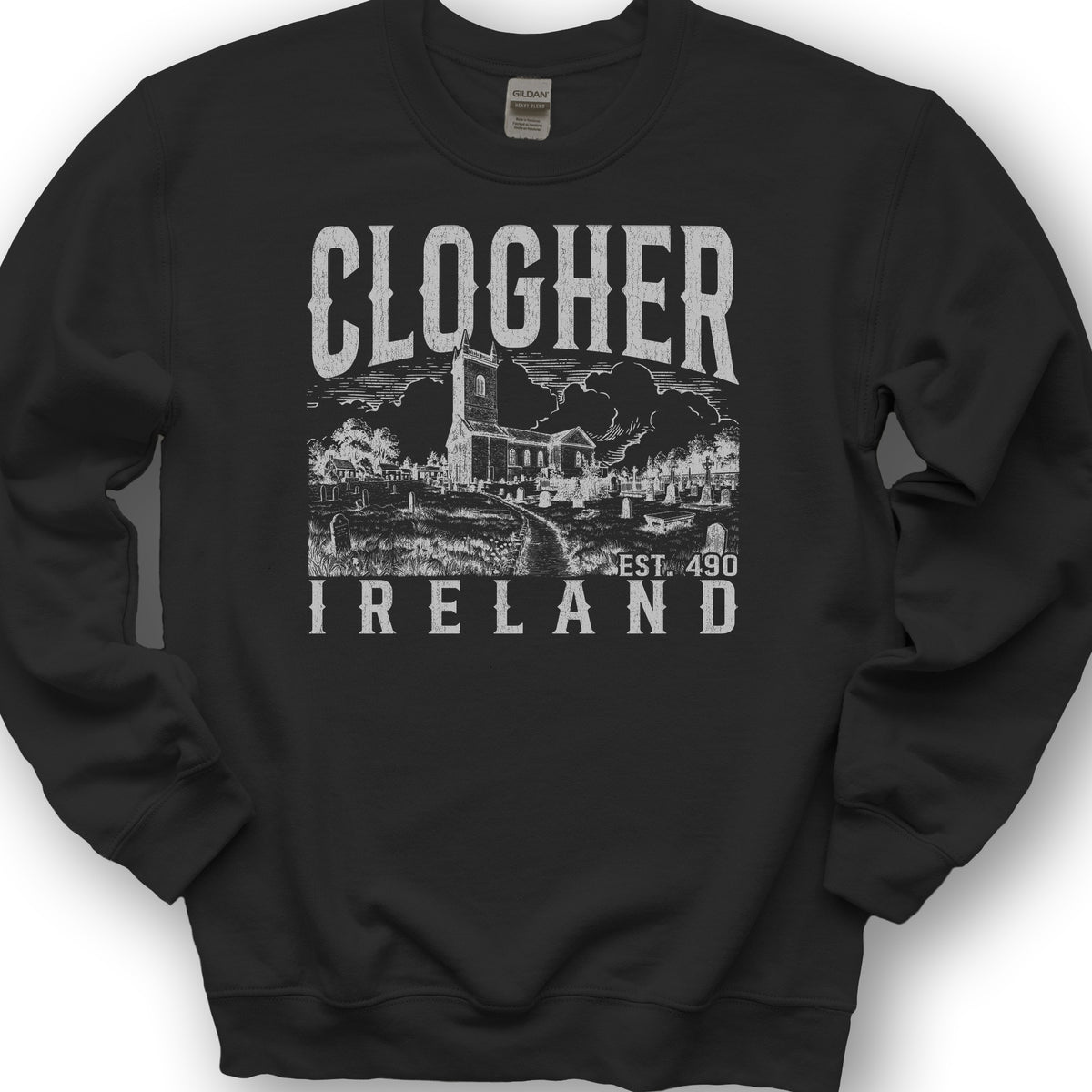 Clogher Ireland Sketch Sweatshirt - Black
