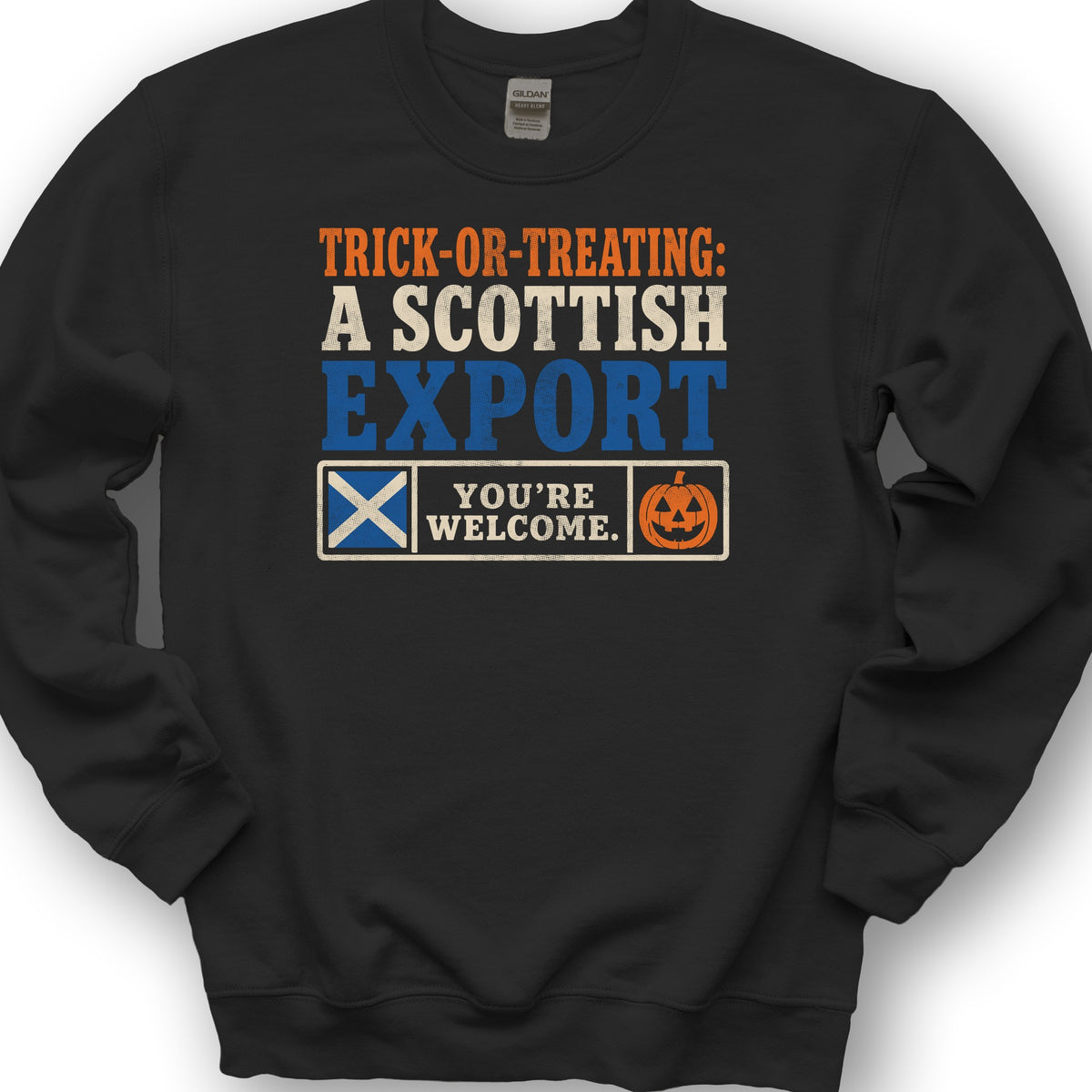 Trick Or Treat Scottish Sweatshirt - Black