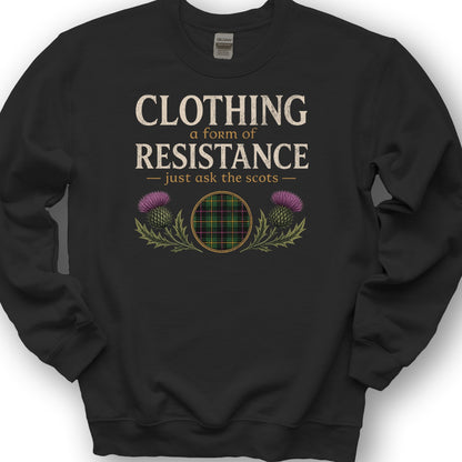Clothing Resistance Scottish Sweatshirt - Black
