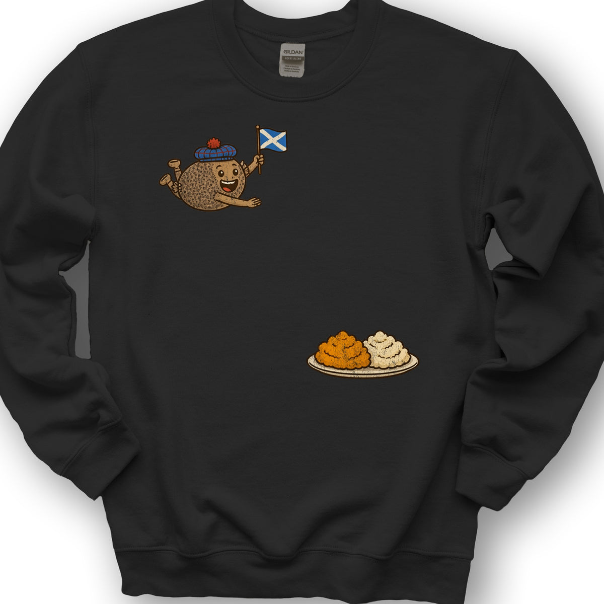 Scottish Haggis Dive Sweatshirt - Black