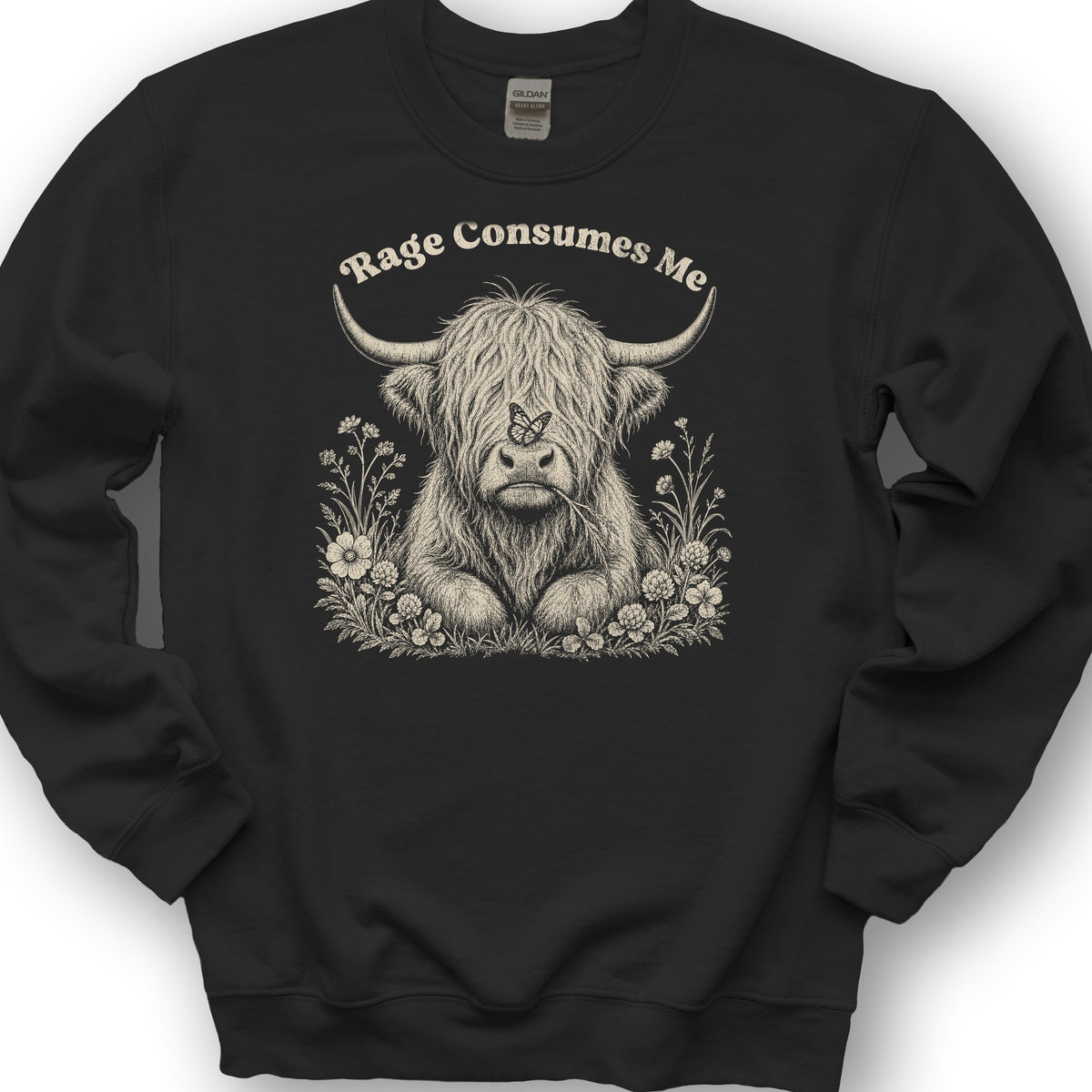 Raging Coo Monogram Sweatshirt - Black