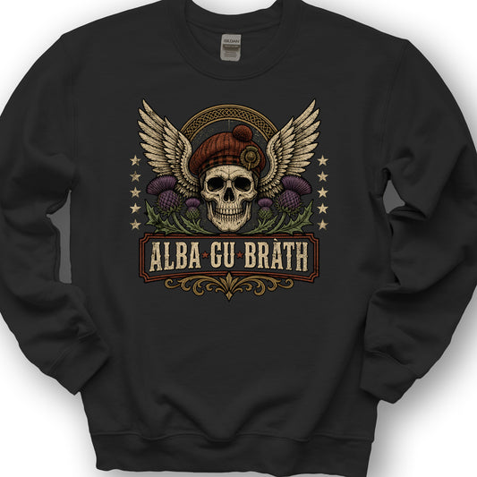 Alba Skull Thistle Sweatshirt - Black