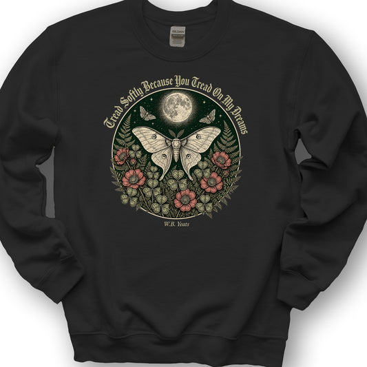 Yeats Moon Moth Sweatshirt - Black