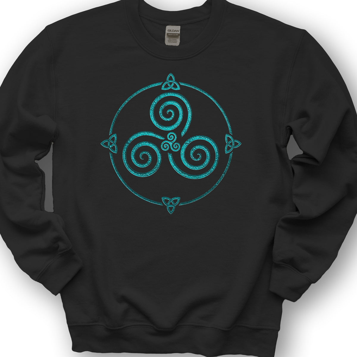 Celtic Triskele Spiral Sweatshirt - Black