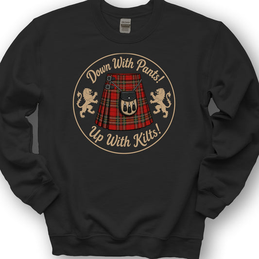 Up With Kilts Sweatshirt - Black