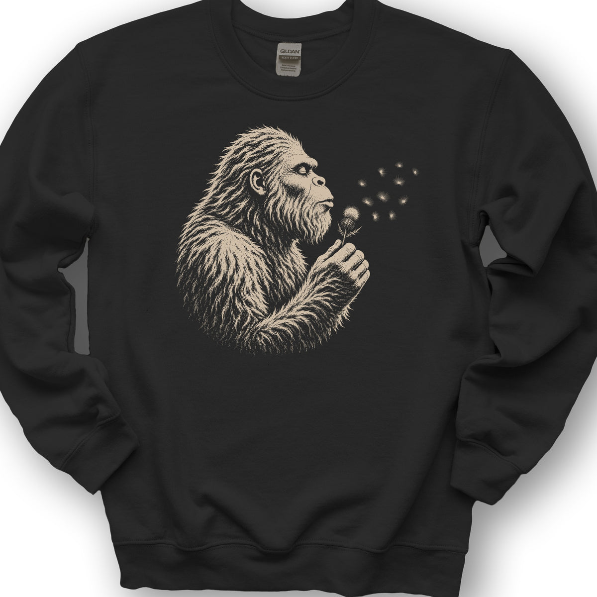 Bigfoot Blowing Thistle Sweatshirt - Black